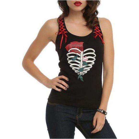 Hell Bunny Rib cage Top NWT - Size Small - Picture 3 of 7
